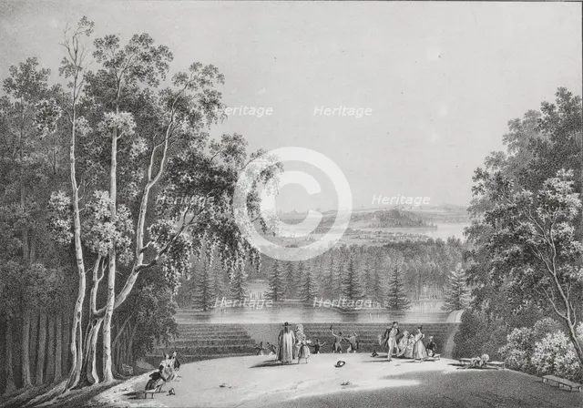 View of Saint Petersburg from the Parnas Hill in Pargolovo, 1833.