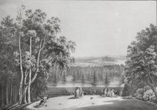 View of Saint Petersburg from the Parnas Hill in Pargolovo, 1833