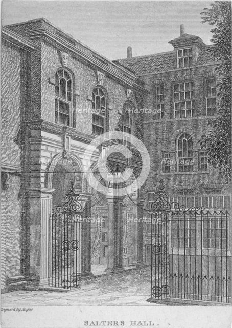 View of Salters' Hall, St Swithin's Lane, City of London, 1800. Artist: William Angus