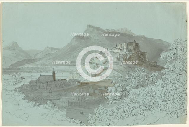 View of Salzburg, 1820s. Creator: Johann Georg von Dillis.
