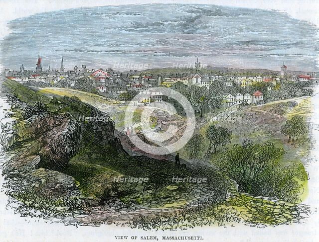 'View of Salem, Massachusetts', USA, c1860. Artist: Unknown