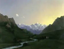 View of Sentelek Caverns Altai, 1880-1897. Creator: Pavel Mikhailovich Kosharov