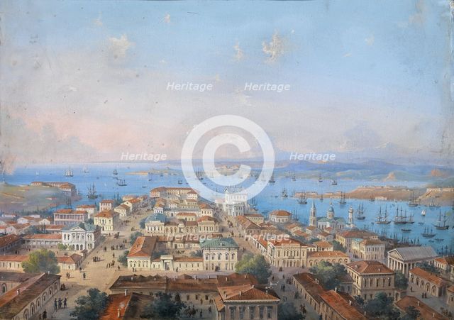 View of Sevastopol, 1860s-1870s. Artist: Bossoli, Carlo (1815-1884)