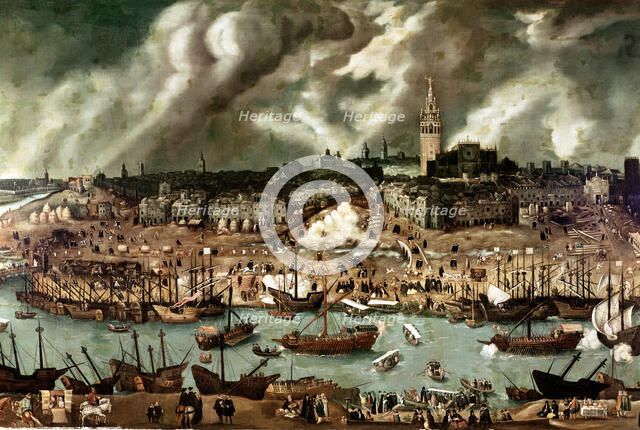 View of Seville, by Alonso Sanchez Coello.