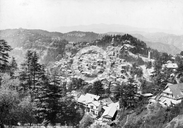 View of Shimla, from 'Bonnie Moon', India, 20th century. Artist: Unknown