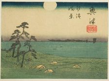 View of Shiohama and Kiyomigaseki in Okitsu (Okitsu, Kiyomigaseki, Shiohama fukei)..., c. 1848/52. Creator: Ando Hiroshige