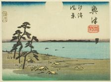 View of Shiohama and Kiyomigaseki in Okitsu (Okitsu, Kiyomigaseki, Shiohama fukei)..., c. 1848/52. Creator: Ando Hiroshige