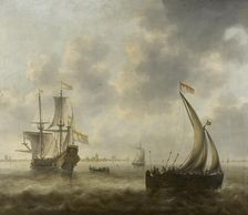 View of Ships on a River. Creator: Jacob Bellevois