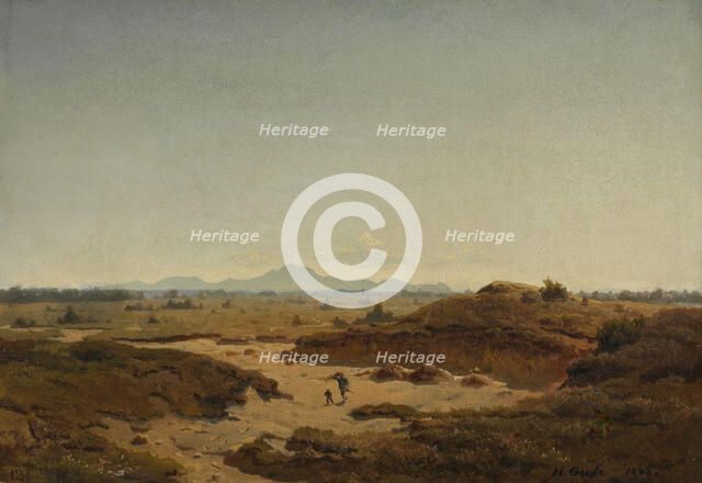 View of Siebengebirge, 1845. Creator: Hans Gude.