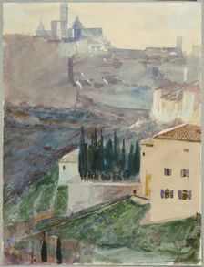 View of Siena, 1889. Creator: Max Klinger
