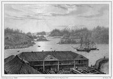 View of Sitka Bay (taken from Governor's House) (northwest coast of America), 19th century. Creators: Friedrich Heinrich Kittlitz, Godefroy Engelmann