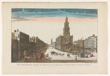View of Somerset House and Saint Mary-le-Strand Church in London, 1745-1775. Creator: Unknown