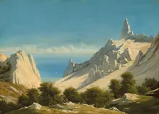 View of Sommerspiret, the Cliffs of Møn, 1846. Creator: Georg Emil Libert