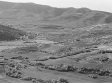 View of small valley, dry farming, Gem County, Idaho, 1939. Creator: Dorothea Lange