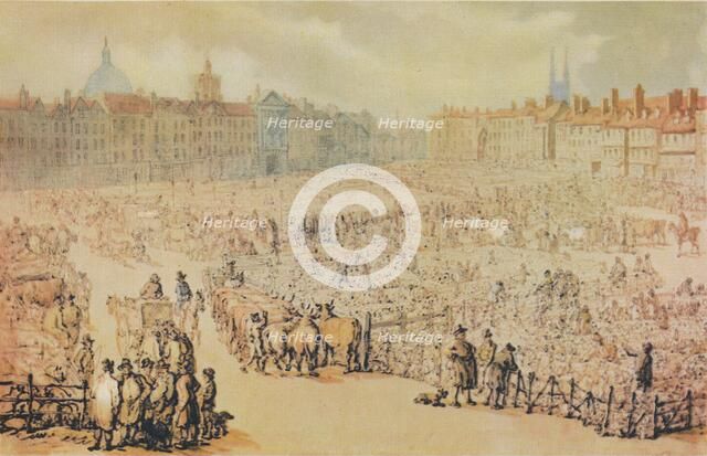 View of Smithfield Market, London, 1810. Artist: Unknown.