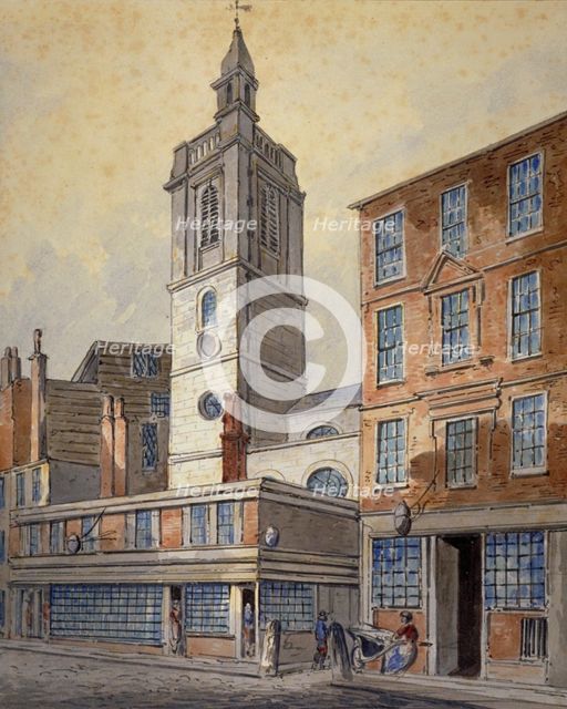 View of St Dionis Backchurch, City of London, 1815.    Artist: William Pearson