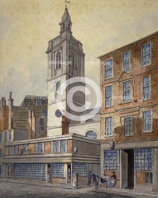 View of St Dionis Backchurch, City of London, 1815.    Artist: William Pearson