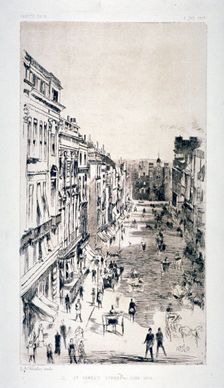 View of St James's Street, Westminster, London, c1878(?). Artist: Whistler
