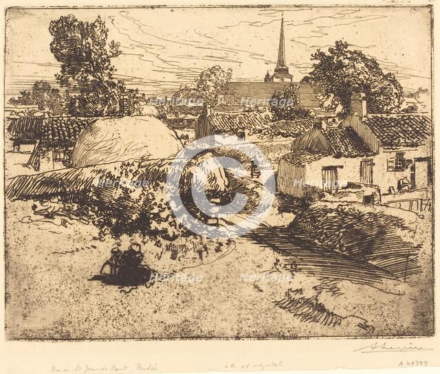 View of St.-Jean-de-Mont, Vendee (Vue de St.-Jean-de-Mont, Vendee), 1892. Creator: Auguste Lepere.