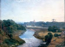View of St Machar's from the River Don, c1840-1879. Creator: James Cassie