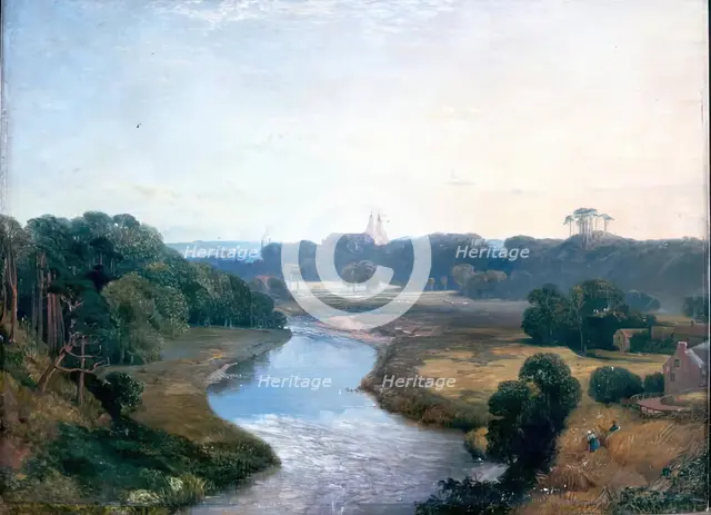 View of St Machar's from the River Don, c1840-1879. Creator: James Cassie.