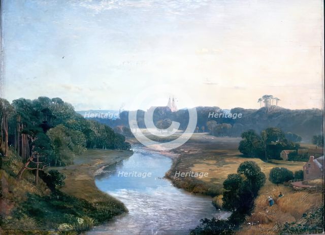 View of St Machar's from the River Don, c1840-1879. Creator: James Cassie.
