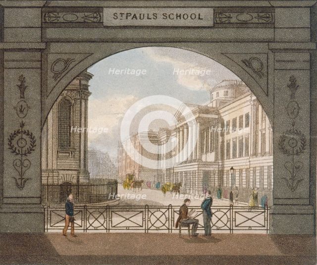 View of St Paul's School, City of London, 1820.                                               Artist: Anon
