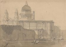 View of St. Paul's, London, August 11th, 1860. Creator: David Roberts