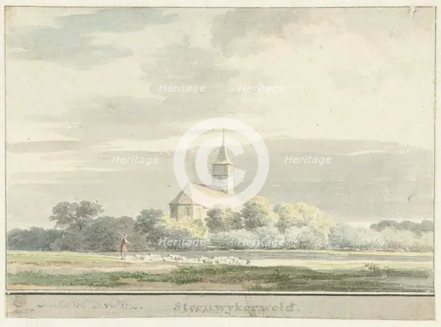 View of Steenwijkerwold, 1732. Creator: Cornelis Pronk.