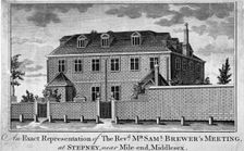 View of Stepney Meeting House, Stepney, London, 1783. Artist: Anon
