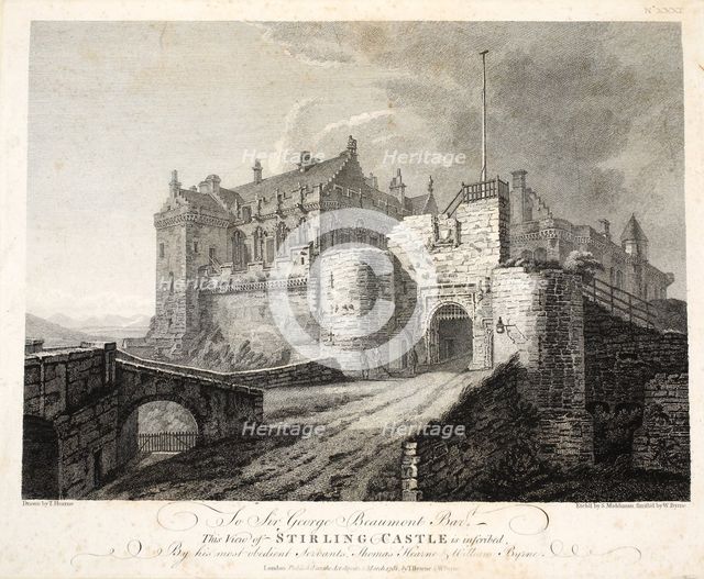 View of Stirling Castle, eng. William Byrne, pub. 1781. Creator: Thomas Hearne (1744 - 1817).