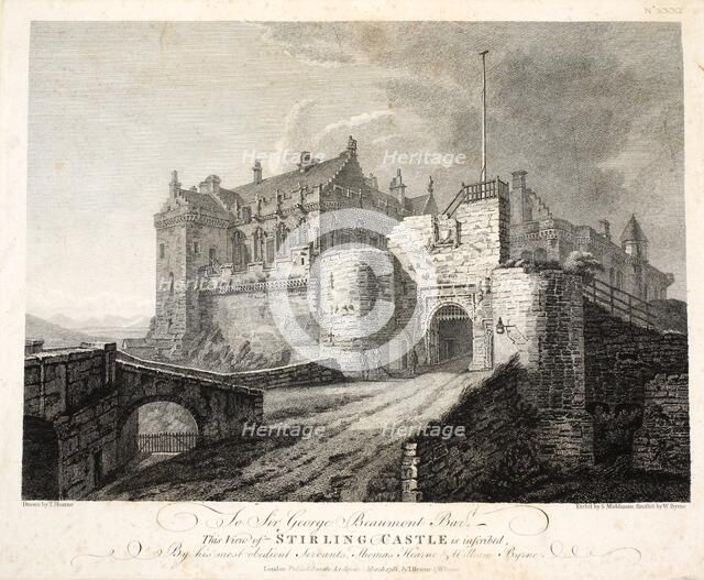 View of Stirling Castle, eng. William Byrne, pub. 1781 (engraving)
