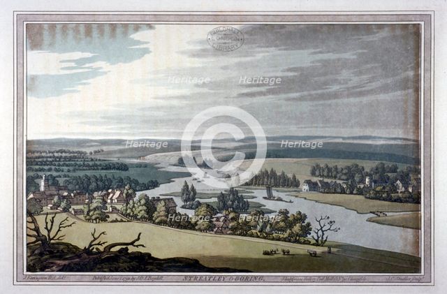 View of Streatley and Goring in Berkshire and Oxfordshire, 1793. Artist: Joseph Constantine Stadler