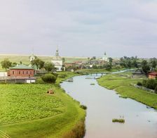 View of Suzdal along the Kamenka River, 1912. Creator: Sergey Mikhaylovich Prokudin-Gorsky