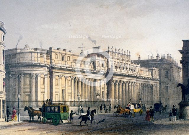 View ofThe Bank of England, City of London, 1854. Artist: Jules Louis Arnout