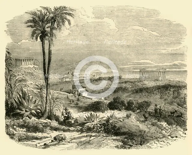 'View on the Coast of Sicily', 1890.   Creator: Unknown.