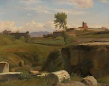 View on the Aventine Hill, Rome. Creator: Romain-Etienne-Gabriel Prieur