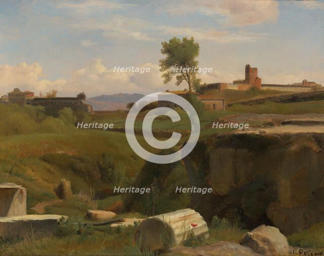 View on the Aventine Hill, Rome. Creator: Romain-Etienne-Gabriel Prieur.