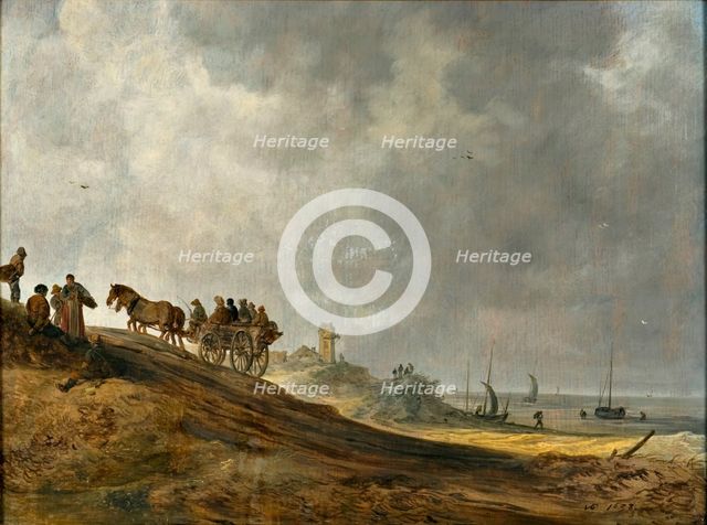 View on the Beach, 1638. Creator: Jan van Goyen.