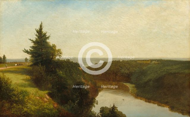 View on the Genesee near Mount Morris, 1857. Creator: John Frederick Kensett.
