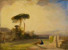 View on the Grounds of a Villa near Florence, 1826. Creator: Richard Parkes Bonington