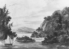 View on the Hudson River (Copy after Engraving by Weld and S. Springsguth..., 1811-ca. 1813. Creator: Pavel Petrovic Svin'in