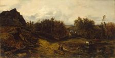 View on the Outskirts of Granville, 1833. Creator: Theodore Rousseau