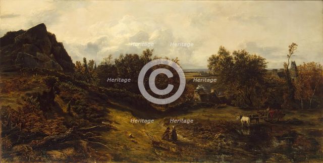 View on the Outskirts of Granville, 1833. Creator: Theodore Rousseau.