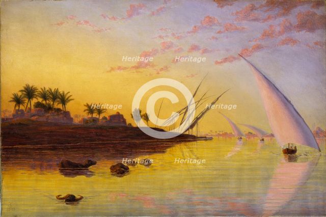 View on the Nile, 1855. Artist: Thomas Seddon.