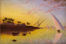View on the Nile, 1855. Artist: Thomas Seddon