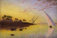 View on the Nile, 1855. Artist: Thomas Seddon