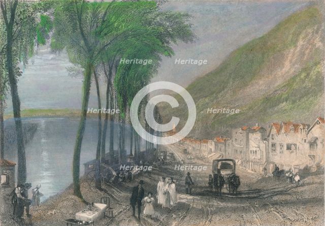 'View on the Seine, between Mantes and Vernon', 1837. Artist: Edward Paxman Brandard.