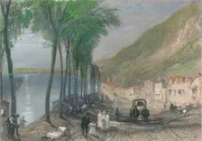 View on the Seine, between Mantes and Vernon 1837. Artist: Edward Paxman Brandard