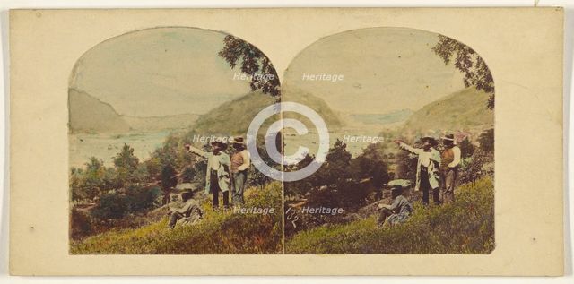 View on the Potomac - Harper's Ferry in the Distance., about 1860-1862. Creator: Edward Anthony.